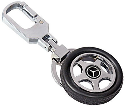 

Crazytowear Mercedes benz Alloy wheel Locking Key Chain(Silver)