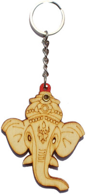

Crazytowear Wodden Ganesha Key Chain(Beige)