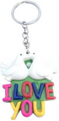 

Crazytowear Cute Kissing Bird Key Chain(Multicolor)