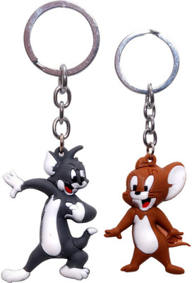 

Crazytowear tom&Jerry Rubber Key Chain(Multicolor)