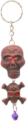 

Crazytowear Brown Danger Skeleton Key Chain(Brown)