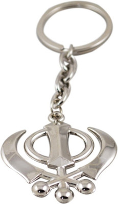 

Crazytowear Silver Khanda Key Chain(Silver)