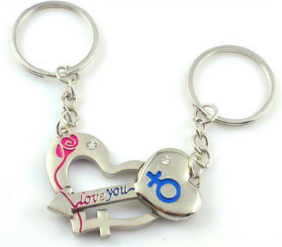 

Crazytowear Heart & key Key Chain(Silver)