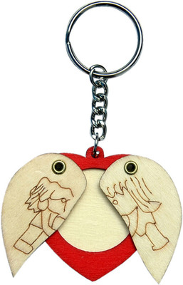 

Crazytowear Wodden Couple Key Chain(Beige)