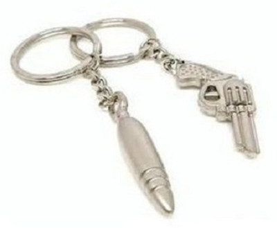 

Crazytowear Gun & Bullet Thick Key Chain(Beige)
