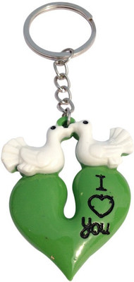 

Crazytowear Kissing Love Bird Heart Couple Key Chain(Multicolor)