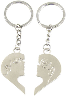 

Crazytowear Kissing Couple Key Chain(Silver)
