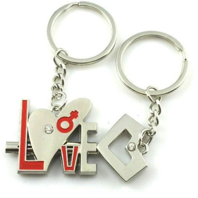 

Crazytowear Love & Key Key Chain(Silver)