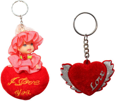 

Crazytowear Heart Wings Key Chain(Red)