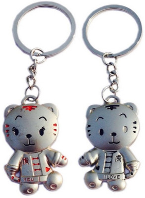 

Crazytowear Love Teddy Bear Key Chain(Silver)