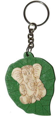 

Crazytowear Ganesha Leaf Key Chain(Green)