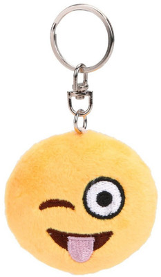 

Crazytowear funny emoji face Key Chain(Silver)