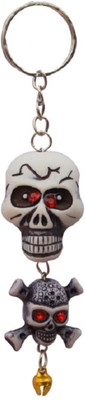 

Crazytowear Danger Skeleton Key Chain(Grey)