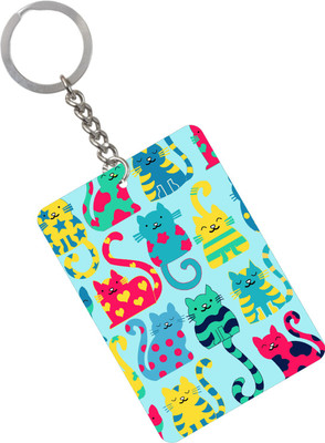 

The Crazy Me Multicolor Cat Key Chain(Multicolor)