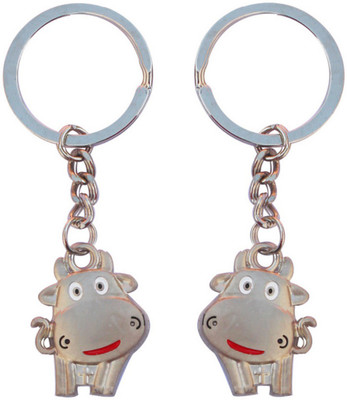 

Crazytowear Cute Cow Key Chain(Silver)