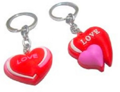 Crazytowear Fluffy Hearts Key Chain(Red)
