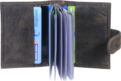 

Hide & Sleek 20 Card Holder(Set of 1, Brown)