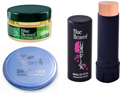 

Blue heaven FaceGlow Foundation, Compact, Concealer Combo Set(Set of 3)