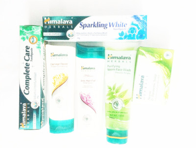 

Himalaya anti hair fall shampoo, damage repair conditioner, neem face wash, paste(Set of)