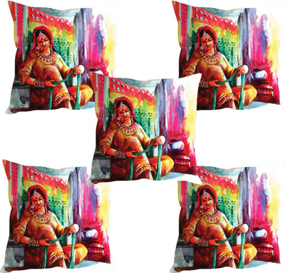 

Sleep Nature's Abstract Cushions Cover(Pack of 5, 30.63 cm*30.63 cm, Multicolor)