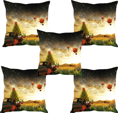 

Sleep Nature's Abstract Cushions Cover(Pack of 5, 40.63 cm*40.63 cm, Multicolor)