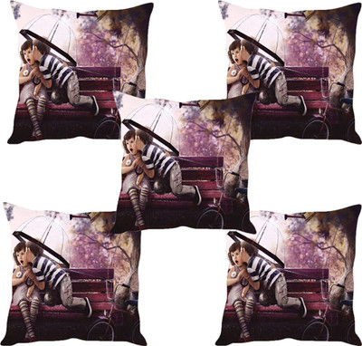 

Sleep Nature's Abstract Cushions Cover(Pack of 5, 40.63 cm*40.63 cm, Multicolor)