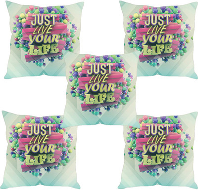 

Sleep Nature's Abstract Cushions Cover(Pack of 5, 40.63 cm*40.63 cm, Multicolor)