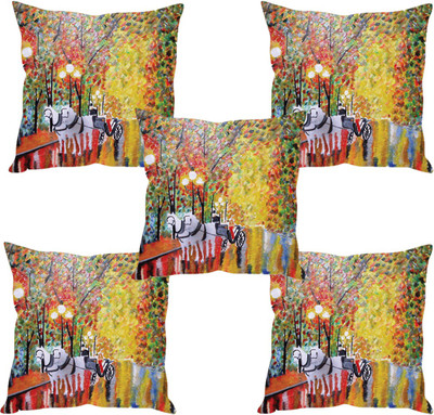 

Sleep Nature's Abstract Cushions Cover(Pack of 5, 40.63 cm*40.63 cm, Multicolor)