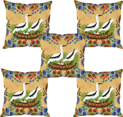 

Sleep Nature's Abstract Cushions Cover(Pack of 5, 30.63 cm*30.63 cm, Multicolor)
