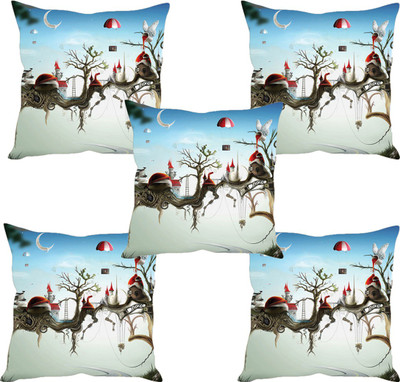 

Sleep Nature's Abstract Cushions Cover(Pack of 5, 40.63 cm*40.63 cm, Multicolor)