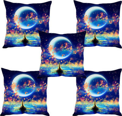

Sleep Nature's Abstract Cushions Cover(Pack of 5, 40.63 cm*40.63 cm, Multicolor)