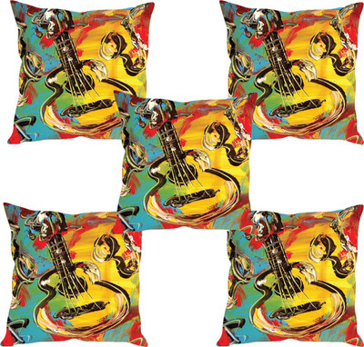 

Sleep Nature's Abstract Cushions Cover(Pack of 5, 30.63 cm*30.63 cm, Multicolor)