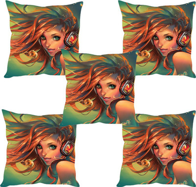 

Sleep Nature's Abstract Cushions Cover(Pack of 5, 40.63 cm*40.63 cm, Multicolor)