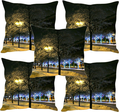 

Sleep Nature's Printed Cushions Cover(Pack of 5, 30.63 cm*30.63 cm, Multicolor)