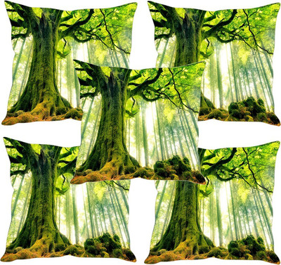 

Sleep Nature's Printed Cushions Cover(Pack of 5, 30.63 cm*30.63 cm, Multicolor)