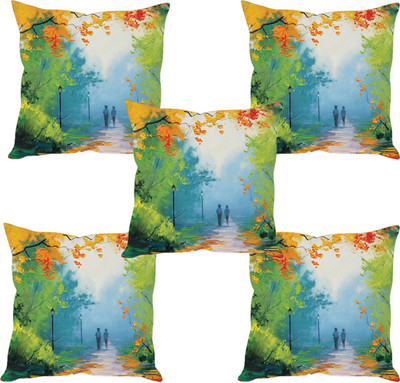 

Sleep Nature's Abstract Cushions Cover(Pack of 5, 30.63 cm*30.63 cm, Multicolor)