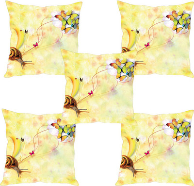 

Sleep Nature's Abstract Cushions Cover(Pack of 5, 30.63 cm*30.63 cm, Multicolor)