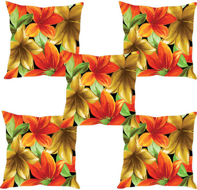 

Sleep Nature's Abstract Cushions Cover(Pack of 5, 30.63 cm*30.63 cm, Multicolor)