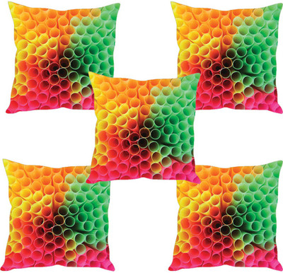 

Sleep Nature's Abstract Cushions Cover(Pack of 5, 40.63 cm*40.63 cm, Multicolor)