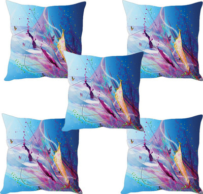 

Sleep Nature's Abstract Cushions Cover(Pack of 5, 40.63 cm*40.63 cm, Multicolor)