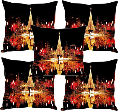 

Sleep Nature's Printed Cushions Cover(Pack of 5, 30.63 cm*30.63 cm, Multicolor)