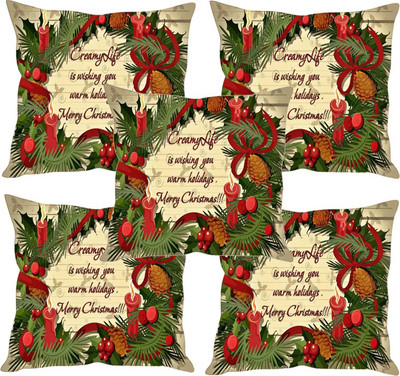 

Sleep Nature's Printed Cushions Cover(Pack of 5, 40.63 cm*40.63 cm, Multicolor)