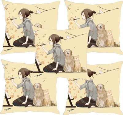 

Sleep Nature's Printed Cushions Cover(Pack of 5, 40.63 cm*40.63 cm, Multicolor)