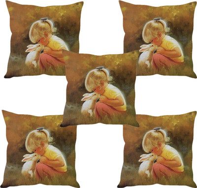 

Sleep Nature's Abstract Cushions Cover(Pack of 5, 30.63 cm*30.63 cm, Multicolor)
