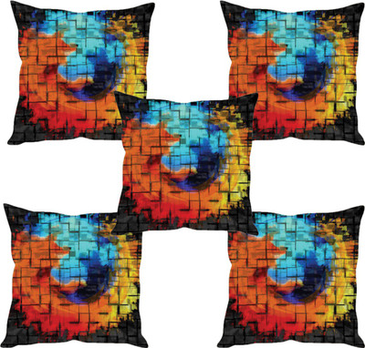 

Sleep Nature's Abstract Cushions Cover(Pack of 5, 30.63 cm*30.63 cm, Multicolor)