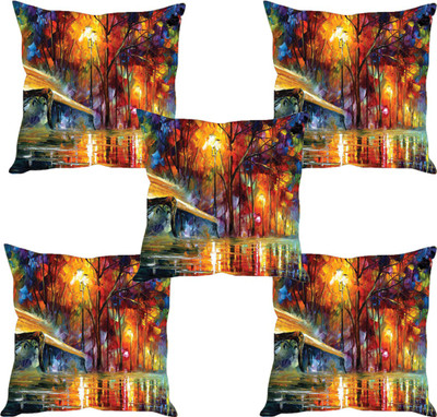

Sleep Nature's Abstract Cushions Cover(Pack of 5, 30.63 cm*30.63 cm, Multicolor)