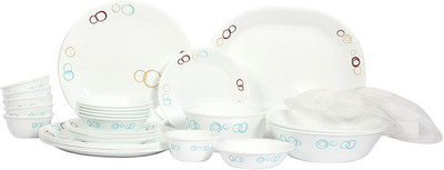 

CORELLE Corelle Livingware Circle Dinner Set, 30-Pieces … Pack of 30 Dinner Set(Opalware)