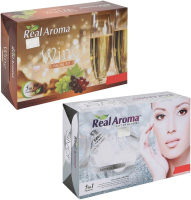 

Real Aroma Wine Silver Facial Kit 740 g(Set of 2)