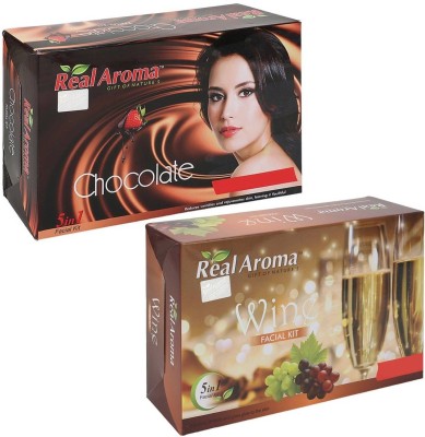 

Real Aroma Chocolate Wine Facial Kit 740 g(Set of 2)