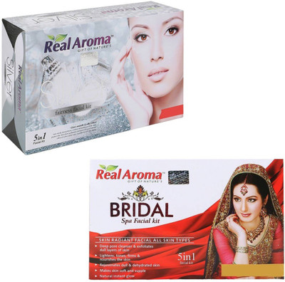 

Real Aroma Silver Bridal Facial Kit 740 g(Set of 2)